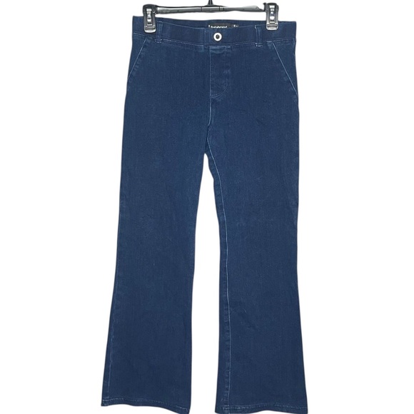 Betabrand Denim Bootcut Leg Stretch Yoga Jeans Pull On Size Small Petite - Picture 2 of 7